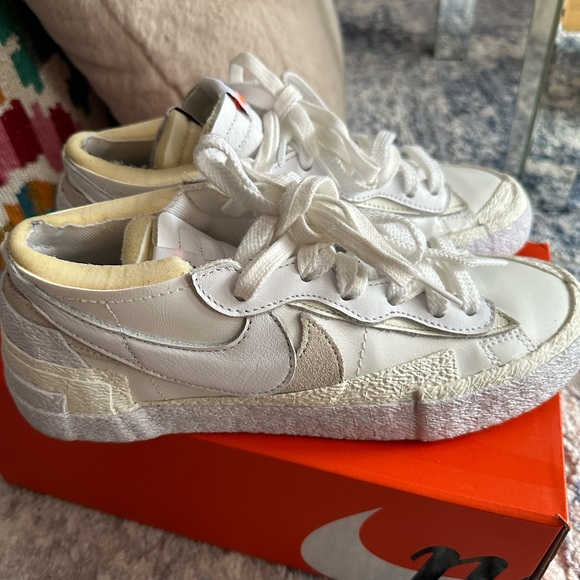 Nike X Sacai Blazer Low- white/Grey Men’s 6.5 - Picture 7 of 7